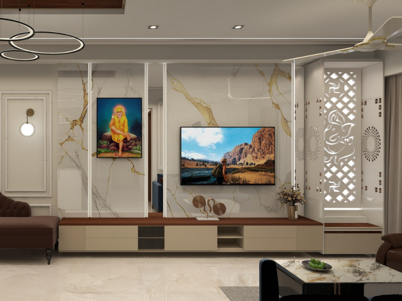 Elegant Harmony: A Luxurious 3BHK Walkthrough